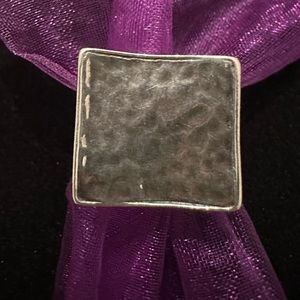 Silpada Sterling Silver square hammered ring
